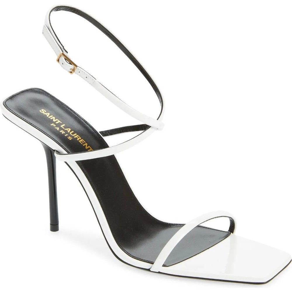 Saint Laurent White Nuit Sandal Size 37